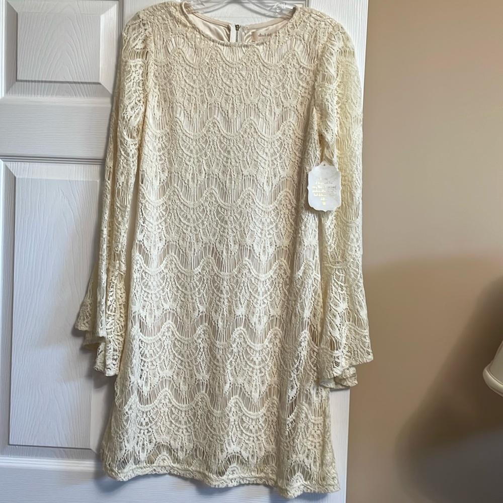Women’s creme lace dress Altar’d State size small NWT